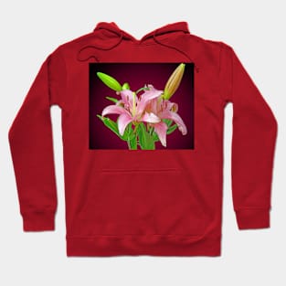 Two pink Lilies Hoodie